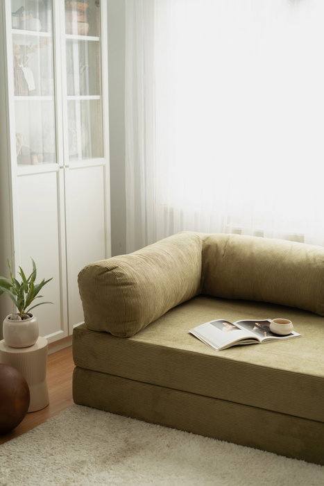 Atelier Del Sofa Nook Sofá-cama de 3 plazas en Terciopelo Caqui Atelier Del Sofa Nook Sofá-cama de 3 plazas en Terciopelo Caqui
